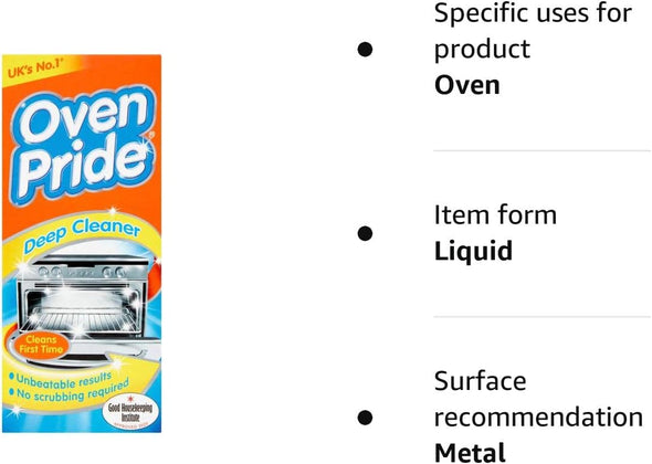 Oven Pride Complete Oven Cleaning Kit 500ml Includes Bag for Cleaning Oven Racks