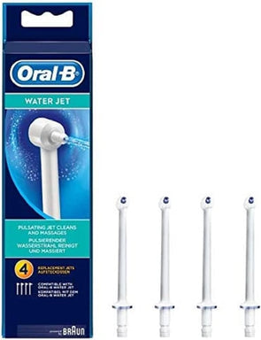 Oral-B WaterJet replacement nozzles for oral wash/interdental cleaner, pack of 4, for thorough teeth