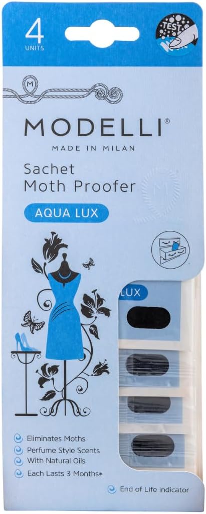 Modelli Sachet Moth Proofer, Pack of 4 Sachets - Ideal for Protecting Clothes