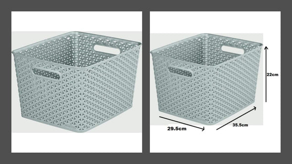 4 x 18L Grey Curver Basket