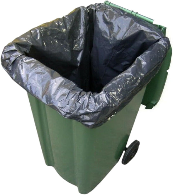 Quailitas 300L Wheelie Bin Liners Extra Large Waste Rubbish Bags