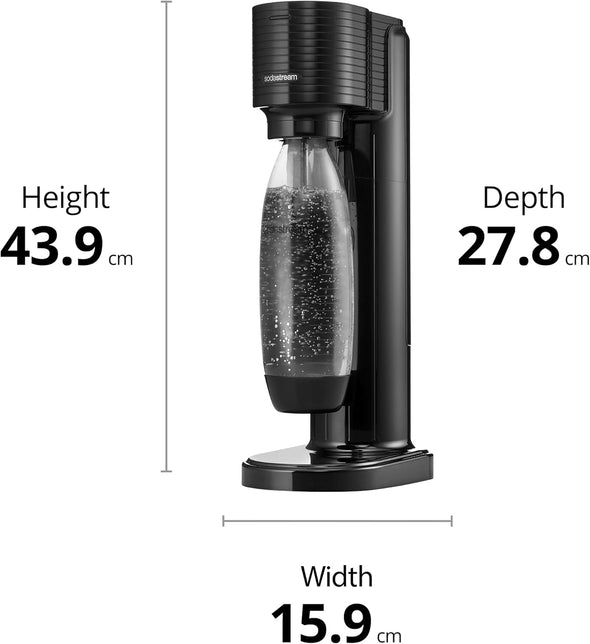 SodaStream Gaia Sparkling Water Maker, 1L Fizzy Water Bottle, BPA-Free Water Bottle & Quick Connect