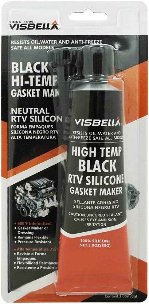 Visbella V363 Black Hi-Temp Gasket Maker 85 ml, Plastic