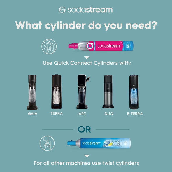 SodaStream Gaia Sparkling Water Maker, 1L Fizzy Water Bottle, BPA-Free Water Bottle & Quick Connect