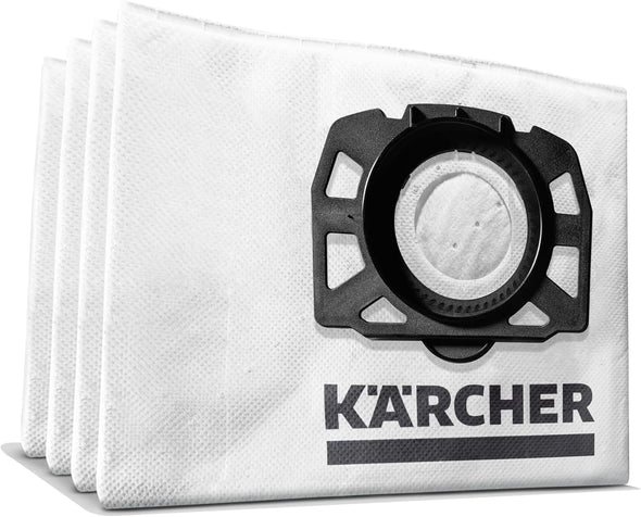 Kärcher Original Fleece Filter Bag KFI 357: 4 pieces, 3-ply, extremely tear-resistant and robust, custom-fit