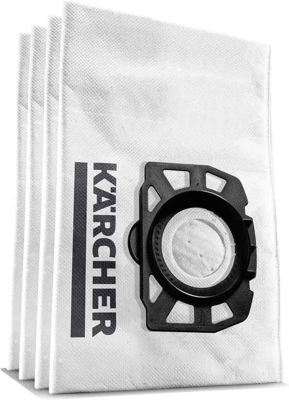 Kärcher Original Fleece Filter Bag KFI 357: 4 pieces, 3-ply, extremely tear-resistant and robust, custom-fit