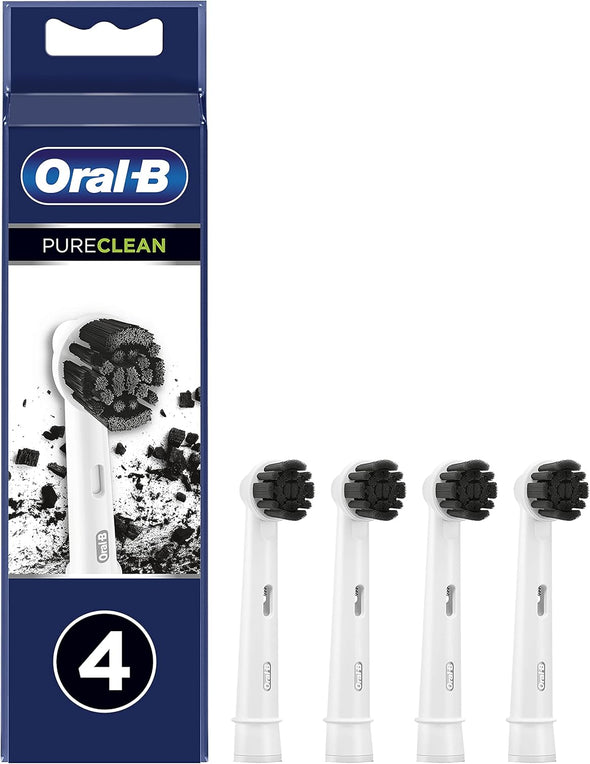 Oral-B Replacement Head for Pure Clean Carbon Toothbrush (Pack of 4)