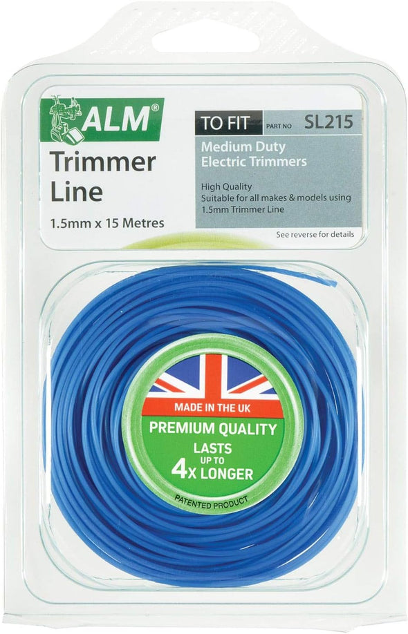 Alm Medium Duty Electric Trimmer Line 1.5mm 15m SL215, Blue