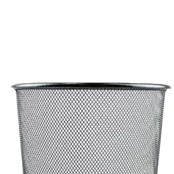 Quailitas Circular Mesh Wastebasket Trash Can 20 Litres/Black –Stainless Steel Mesh Garbage Bin