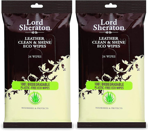 Lord Sheraton Leather Wipes Pack (24) - Pack Of 2