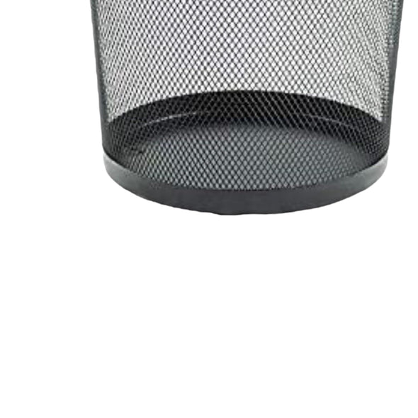 Quailitas Circular Mesh Wastebasket Trash Can 20 Litres/Black –Stainless Steel Mesh Garbage Bin