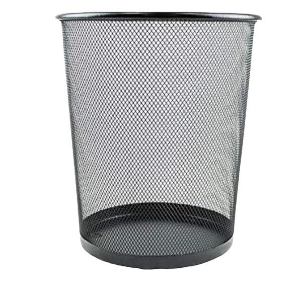 Quailitas Circular Mesh Wastebasket Trash Can 20 Litres/Black –Stainless Steel Mesh Garbage Bin