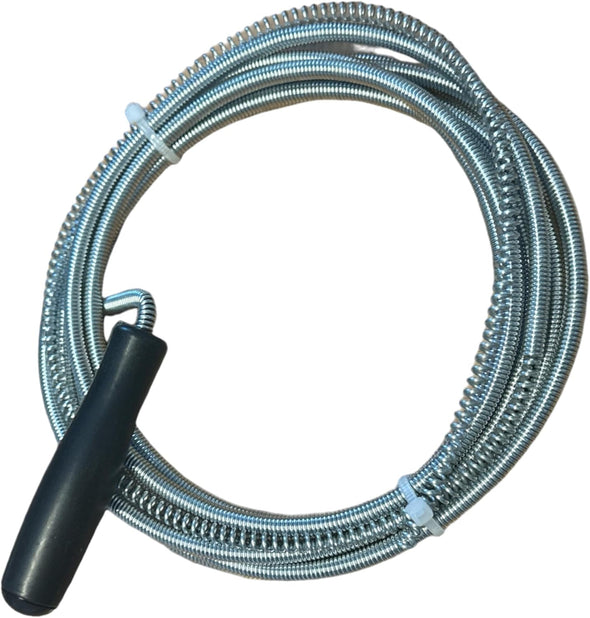 Quailitas Professional Sink Cleaner Coil [3 Metres]–Flexible Metal Drain Coil w/0.5mm Diameter & Plastic Handle