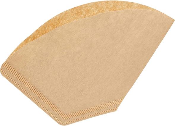 Quailitas Disposable Coffee Filters Size 1x2, Natural Brown Paper Cone Coffee Filters