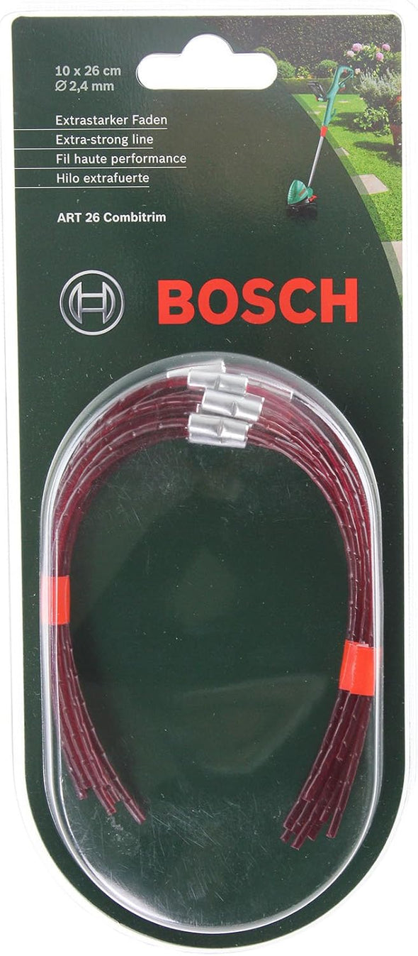 Bosch Genuine ART 26 COMBITRIM Strimmer Grass Trimmer Spool Line (Pack of 10, 26cm, F016800181)