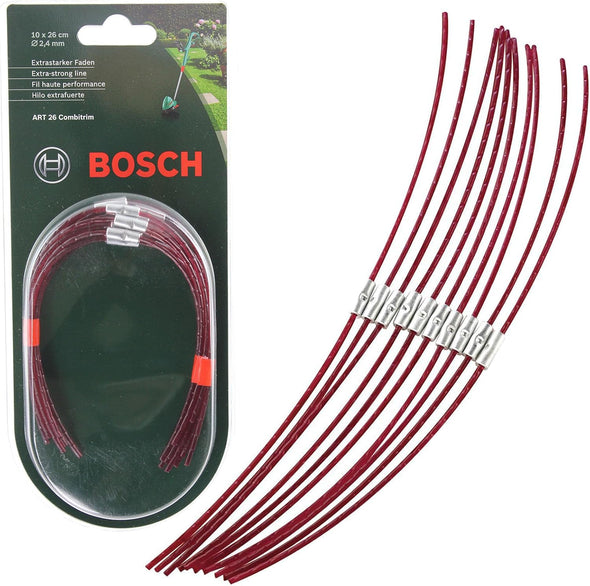 Bosch Genuine ART 26 COMBITRIM Strimmer Grass Trimmer Spool Line (Pack of 10, 26cm, F016800181)