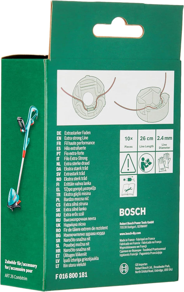 Bosch Home and Garden F016800181 Extra-strong Thread 26cm (10 pack) for 26 Combitrim