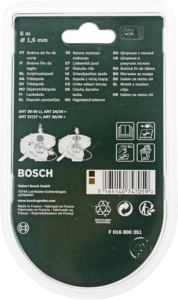 Bosch Line Spool for Bosch Grass Trimmer Item 24/27/30/30-36, 1.6 mm x 18 m