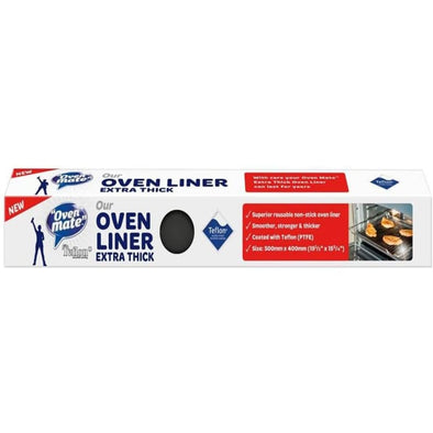 Oven Mate Extra-Thick Teflon Oven Liner, 500mm x 400mm, Black - Quailitas Limited