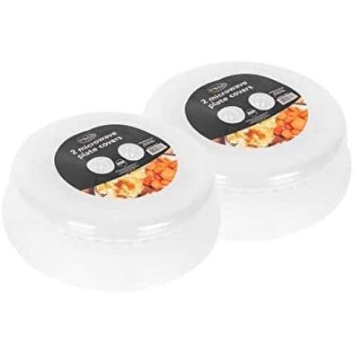 Set of 2 Ventilated Microwave Food Plate Dish Cover Kitchen Cooking - Quailitas Limited